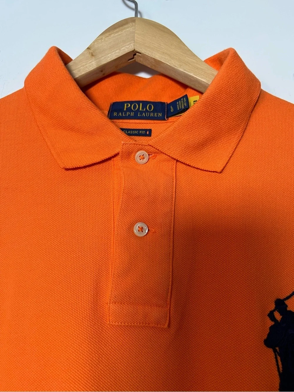 Polo by Ralph Lauren Orange Short-Sleeve Big Pony Polo Shirt - Classic Fit